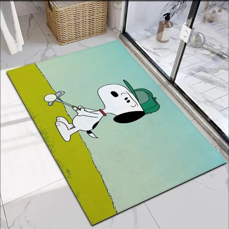 Navak Carpet Daily Picks Disney Snoopy Fußmatte, niedliches Cartoon-Design, für Kinderzimmer, Heimdekoration, rutschfest, waschbar, für Schlafzimmer, Badezimmer, Küche, Eingangsbereich
