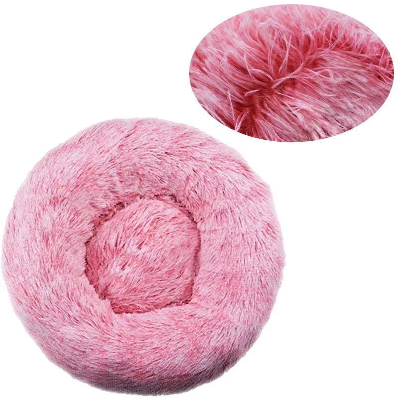 Navak Carpet 40–90 cm, rundes Haustierbett für große Hunde, superweiches Katzenbett, langes Plüsch-Hundehaus für mittelgroße Hunde, warmes Winterschlafbett