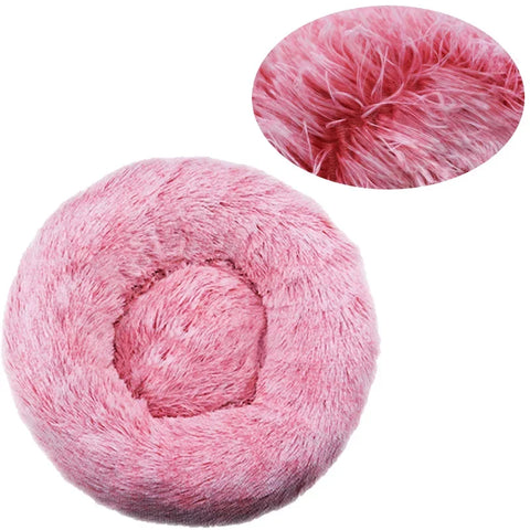 Navak Carpet 40–90 cm, rundes Haustierbett für große Hunde, superweiches Katzenbett, langes Plüsch-Hundehaus für mittelgroße Hunde, warmes Winterschlafbett