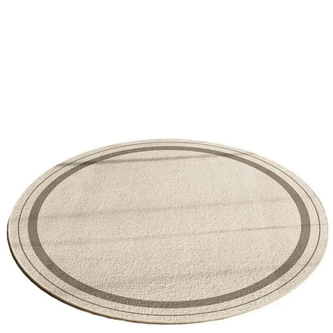 Navak Teppich, weicher Kaschmir-Imitat, runder Teppich für Schlafzimmer, Wohnzimmer, Arbeitszimmer, rutschfest, leicht zu reinigen, minimalistischer Nachttisch, Teppichmatte, Bodendekor