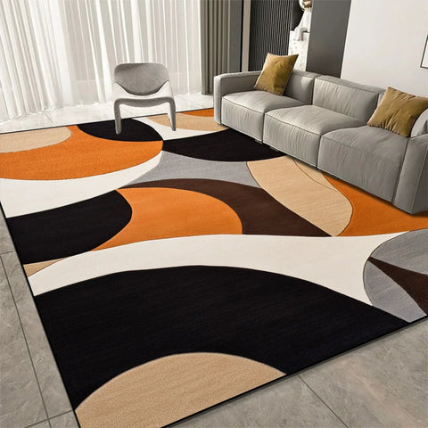 Navak Teppich Luxuriöse geometrische Teppiche für Wohnzimmerdekoration Sofa Große Fläche Heimteppiche für Schlafzimmer Weiche rutschfeste Matte für Kinder Коврик