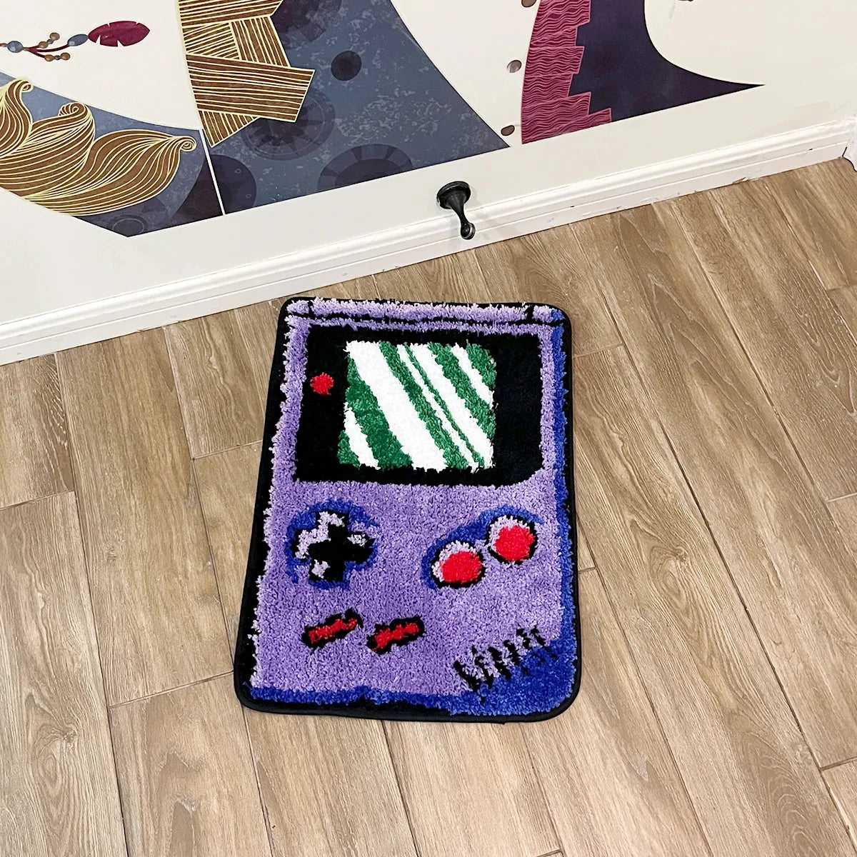 Navak Carpet LAKEA Handheld-Spielgerät, getufteter Teppich, Spielzimmer, lustige Kindheitserinnerungen, beflockter Teppichboden, rutschfeste Fußmatte, ästhetisch