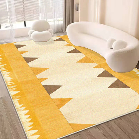 Navak Teppich, nordisch, abstrakt, gelb, große Teppiche für Wohnzimmer, leichte Luxus-Sofa-Bereich, Dekorationsteppiche, Zuhause, Schlafzimmer, rutschfeste Bodenmatte