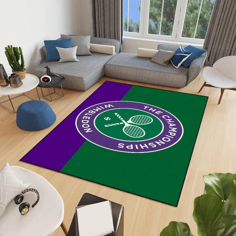 Navak Teppich kleiner Teppich Anti-Rutsch Küche W-Wimbledon Schlafzimmer Handgefertigter cooler Tufted Teppich Wohndesign Meisterschaftszimmer Eingangsdekoration