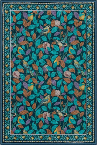 Navak Carpet Green Plant Retro Area Rug – Rutschfester, maschinenwaschbarer Wohnzimmerteppich, weiche, große Bodenmatte für die Heimdekoration im Schlafzimmer