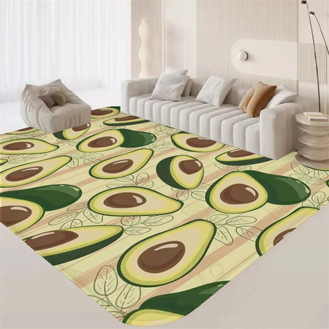 Navak Carpet Avocado Room Mats Retro Multiple Choice Living Room Kitchen Rug Non-Slip Welcome Rug
