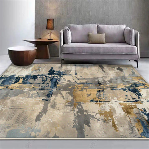 Navak Teppich Nordischer abstrakter Teppich für Wohnzimmer, luxuriös, leicht zu reinigen, Heimdekor, Teppich für Schlafzimmer, waschbar, Waschraum, Bodenmatte, Ковер Tapis 러그