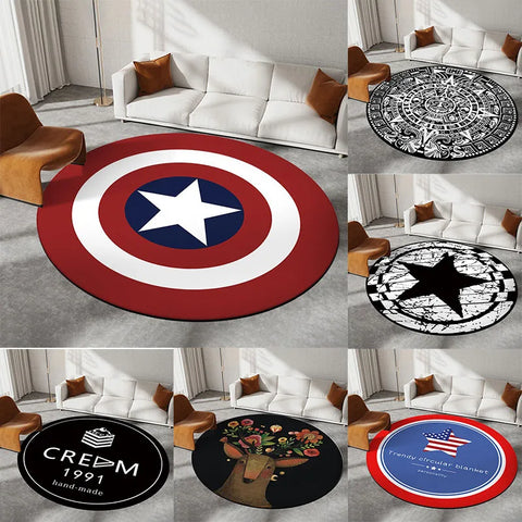 Navak Carpet Daily Picks Disney Captain America Rundmatte Wohnzimmer Sofa Teppich Teetisch Schlafzimmer Nachttisch Eingangstür Teppich Mode Home Dcor