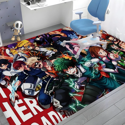 Navak Carpet My Hero Academia Hallway Carpet Retro Multiple Choice Living Room Kitchen Rug Non-Slip Welcome Rug