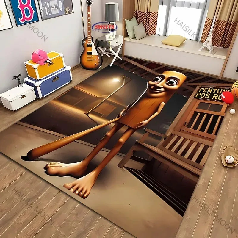 Navak Carpet Daily Picks Erstellt virtuelle Kreaturen, italienischer Brainrot-Cartoon-Teppich, für Wohnzimmer, Schlafzimmer, Nachttisch, Badezimmer, Bodenmatte, Heimteppich, Geschenk