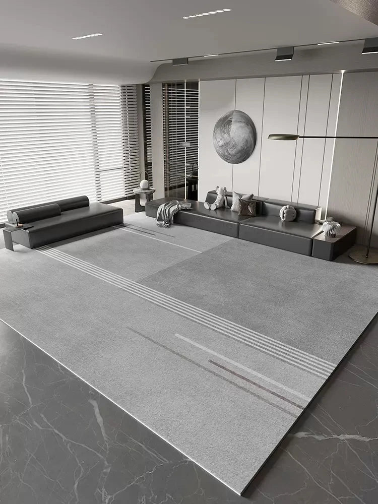 Navak Teppich, leichter Luxus-Studienteppich, großflächiger Teppich im nordischen Stil für Wohnzimmer, minimalistisches Schlafzimmerdekor, Nachttischteppich, waschbare Matte für Zuhause