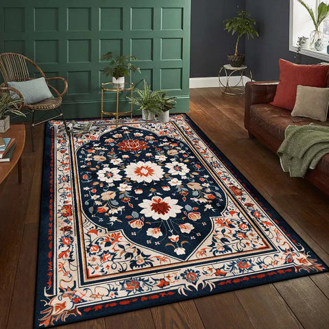 Navak Teppich Persischer Luxus-Wohnzimmerteppich 200x300 cm Dekoration Schlafzimmer Rutschfeste Teppiche Lounge Couchtische Waschbare Bodenmatte Fusselfrei