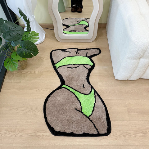 Navak Carpet Sexy Bikini Tufting Rug Bathroom Mat Soft Body Chic Carpet Bedroom Rug Living Area Floor Pad Doormat Aesthetic Home Room Decor