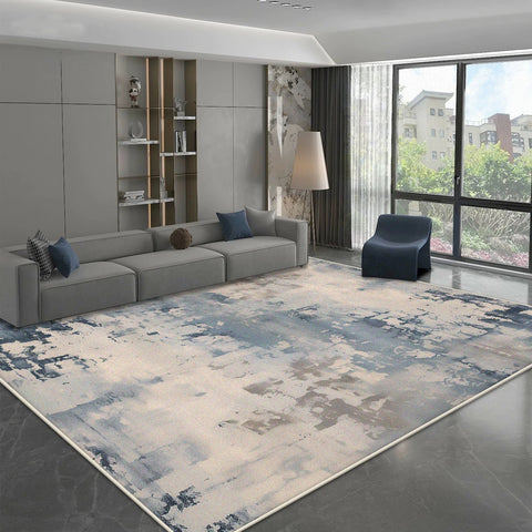 Navak Teppich, moderner, schlichter Stil, Teppich für Wohnzimmer, blau-grau, Dekoration, Heimsofa, flauschiger, weicher Teppich, Schlafzimmer, Nachttisch, waschbare, rutschfeste Matte