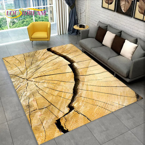 Navak Carpet 3D HD Holzmaserung Retro-Teppich, groß, Teppich für Zuhause, Wohnzimmer, Kinderzimmer, Schlafzimmer, Sofa, Fußmatte, Dekor, Küche, rutschfeste Bodenmatte