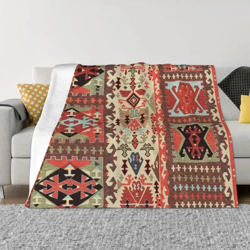 Navak Teppich Sofa Fleece Baluch Flachgewebe Antiker Afghanistan Teppich Überwurfdecke Warmer Flanell Türkischer Kelim Ethnische Kunst Decken Tagesdecken