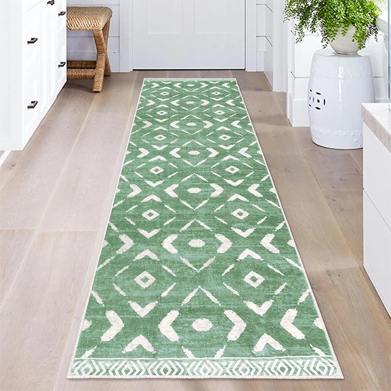 Navak Teppichläufer für Flurteppiche, rutschfeste Fußmatten, weiche, maschinenwaschbare Teppiche, geometrische Bohemian-Korridor-Heimdekor-Teppiche
