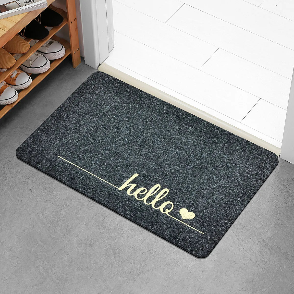 Navak Teppich Eingangsmatte Eingangsmatte Eingangsmatte Toilette Wasserabsorbierende Matte Badezimmer Rutschfest Haushalt Schlafzimmertür Schmutz Stick