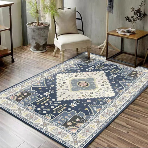 Navak Teppich Europa Persien Böhmen Stil Luxus Retro Teppich Wohnzimmer Sofa Schlafzimmer Arbeitszimmer Küche Eingang Fußmatte Rutschfester Wohnkultur Teppich