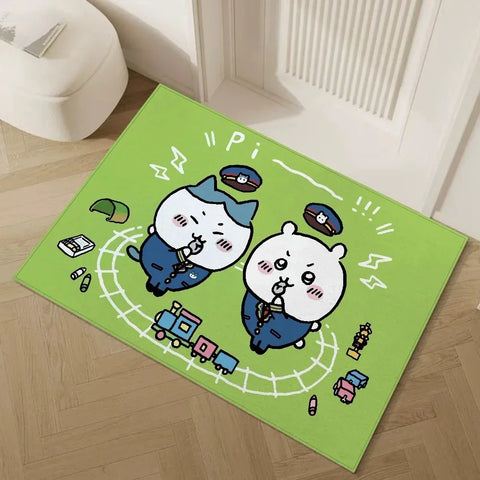 Navak Carpet Daily Picks Disney Chiikawa Boden-Fußmatte Wohnzimmer Schlafzimmer Badezimmer Eingangsbereich Teppich Niedlich Mädchen Kind Haus Home Decor Rutschfester Teppich