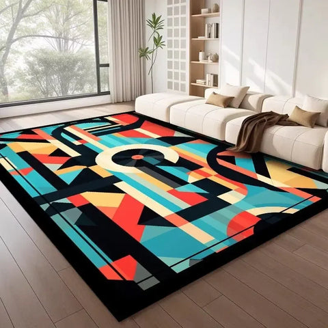 Navak Carpet Nordic Style Geometric Large Rugs for Living Room Modern Decoration Home Carpet Light Luxury Bedroom Rug  Washable Mat
