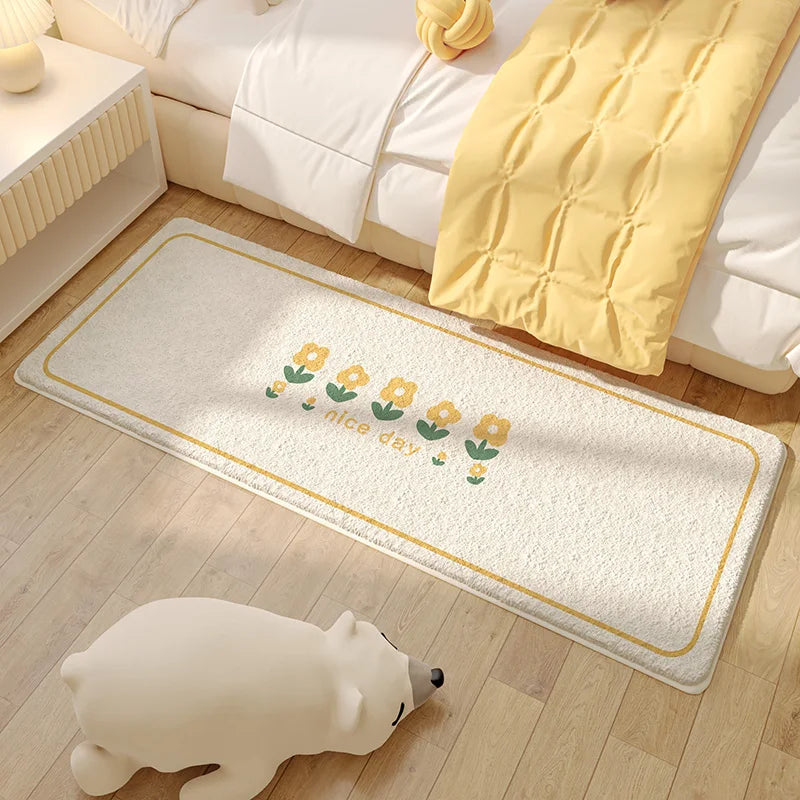 Navak Carpet Exclusive Picks Teppich aus Kaschmirimitat im minimalistischen Stil, für Schlafzimmer, Nachttisch, Büro, lange rutschfeste Fußmatten, Heimdekoration