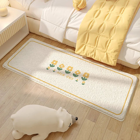 Navak Carpet Exclusive Picks Teppich aus Kaschmirimitat im minimalistischen Stil, für Schlafzimmer, Nachttisch, Büro, lange rutschfeste Fußmatten, Heimdekoration