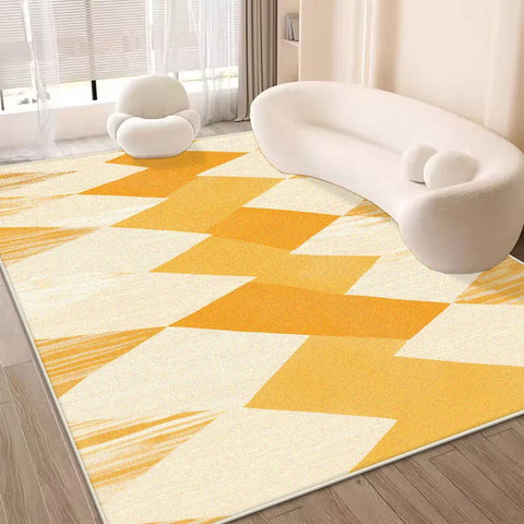 Navak Teppich, nordisch, abstrakt, gelb, große Teppiche für Wohnzimmer, leichte Luxus-Sofa-Bereich, Dekorationsteppiche, Zuhause, Schlafzimmer, rutschfeste Bodenmatte