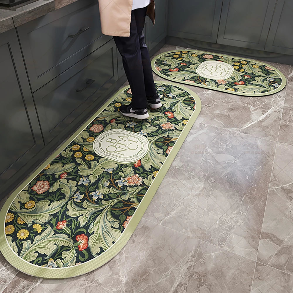 Navak Teppich Saugfähiger Küchenteppich Rutschfeste Bodenmatte Absorbiert Öl Küche Langer Bereich Teppich Schlafzimmer Teppich Eingang Fußmatte Home Decor Zimmer Tapis