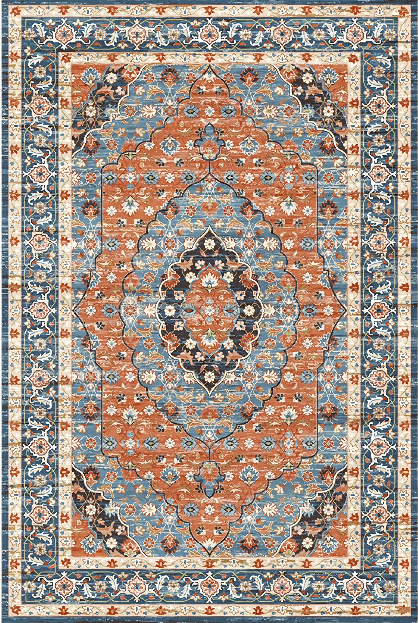 Navak Teppich Retro Nordisches Boho-Muster Teppich Wohnzimmerdekor Sofa Teppich Schlafzimmer Nachttisch Weicher Teppich Küche Esstisch Bodenmatte Fußmatte