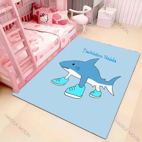 Navak Carpet Daily Picks Erstellt virtuelle Kreaturen, italienischer Brainrot-Cartoon-Teppich, für Wohnzimmer, Schlafzimmer, Nachttisch, Badezimmer, Bodenmatte, Heimteppich, Geschenk