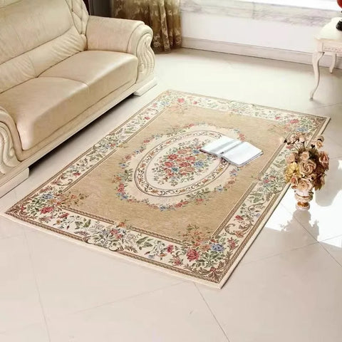 Navak Teppich Kristall-Samtteppich, europäischer Stil, schöne Blumen, Teppich, Wohnzimmer, Sofa, Schlafzimmer, Arbeitszimmer, Küche, Eingangstürmatte, rutschfest, Lig