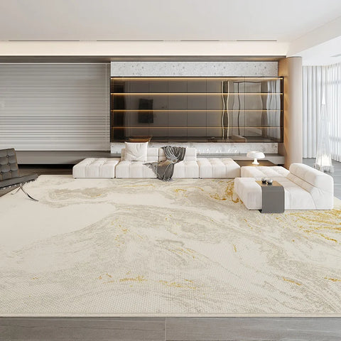 Navak Teppich, großflächige Schlafzimmerdekoration, rutschfester Teppich, cremefarbener Stil, Teppiche für Wohnzimmer, flauschige, weiche Lounge-Bodenmatte, dicker Plüschteppich