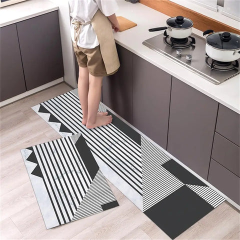 Navak Teppich, Küchenteppichmatten für Boden, Schlafzimmer, Wohnzimmer, langer Nachttisch, weicher, waschbarer Teppich, rutschfeste Fußmatte für Badezimmer, Eingang