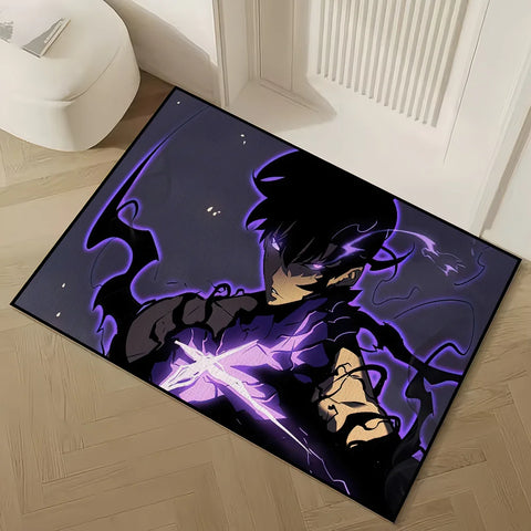 Navak Teppich-Fußmatte für cooles Wohnzimmer, Nachttisch-Dekoration, Bett, Solo-Boden, Bad, Küche, 2 Eingangsteppiche, großer Anime-Nivellierungsteppich