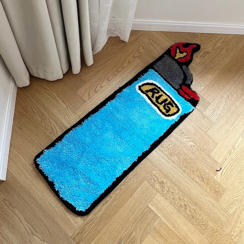 Navak Teppich Tufting Teppich Big Blue Feuerzeug Schlafzimmer Teppich Wohnzimmer Teppich Nachttisch Badezimmer Matte Türboden Anti Rutsch Pad Ästhetisches Wohndekor