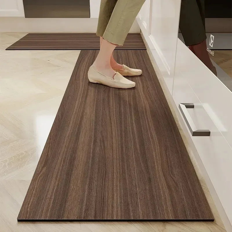 Navak Teppich, Küchen-Bodenmatte, wasserdicht, rutschfest, Vinyl-Teppich, PVC-Küchen-Lederteppich, Cartoon-Teppiche mit Holzmaserung, Alfombras De Cocina