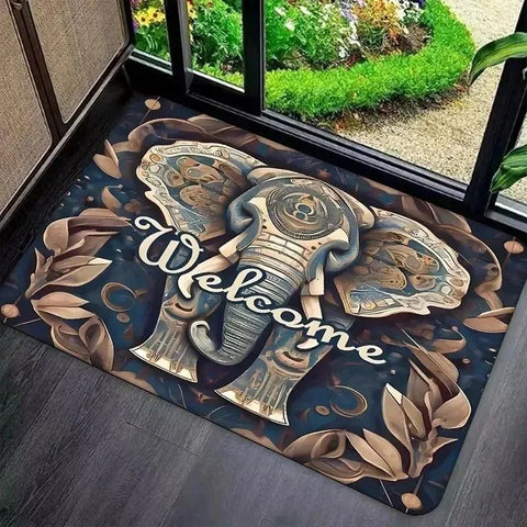Navak Carpet 1 Stück 3D-Muster Landschaft Fußmatten Küchenteppiche Rutschfeste Pop-Design Badezimmerteppiche Badematte Teppich für Zuhause Waschbecken Wäsche Dekor
