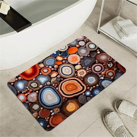 Navak Carpet Modern Simple Stone Kieselgur Badematte Badezimmerteppich Saugfähige rutschfeste Fußmatten Schnelltrocknende Dusch-Toilettenunterlage Fußmatte