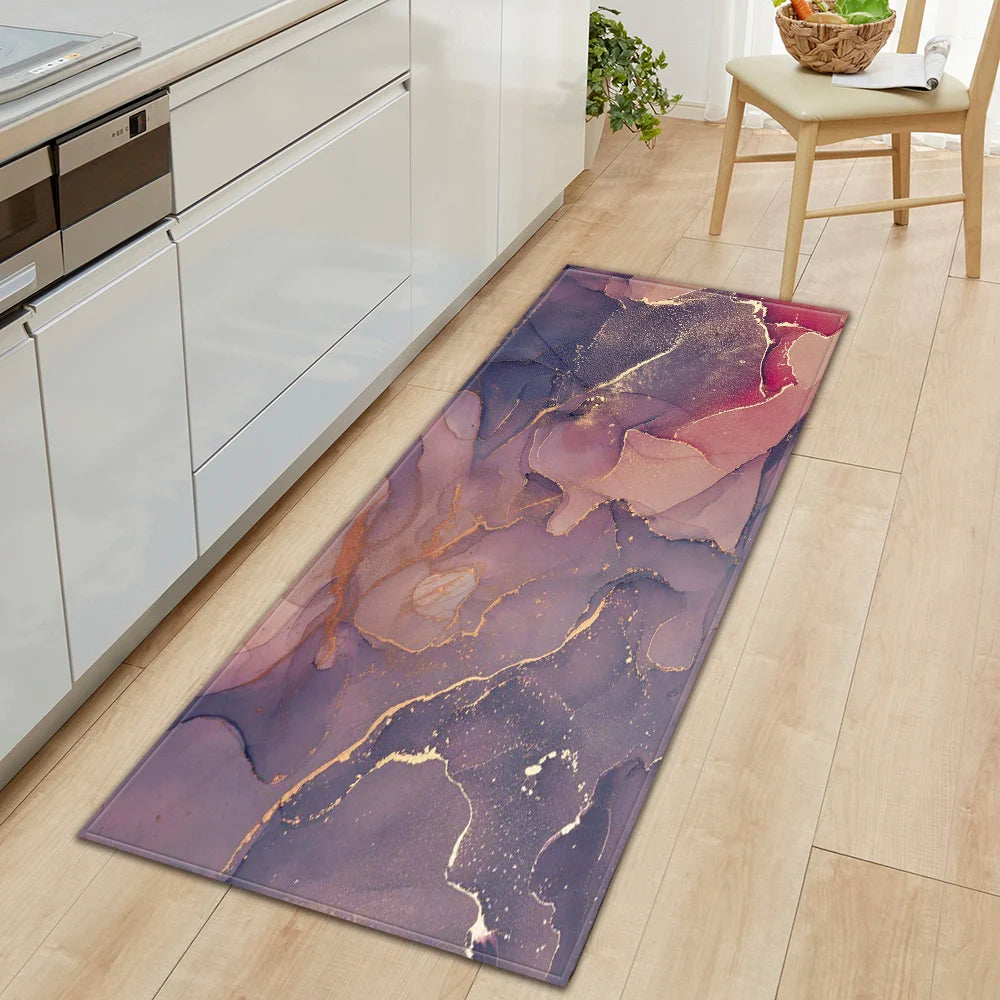 Navak Teppich Küche Bad Fußmatte Zuhause Wohnzimmer Balkon Schlafzimmer Nachttisch Bodendekor Langer Teppich Haus Flur Eingangstür Anti-Rutsch-Teppich