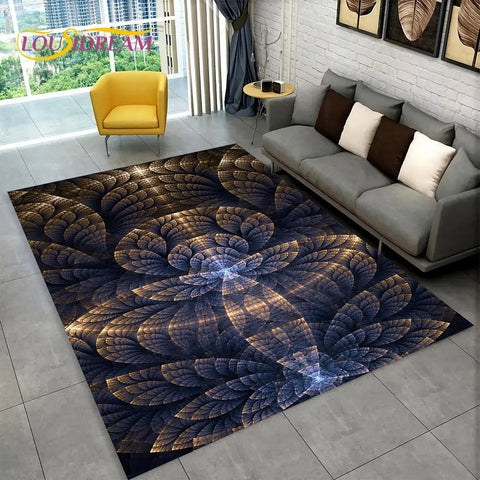 Navak Carpet Bohemia Mandala Geometrischer Teppich, Teppich für Zuhause, Wohnzimmer, Schlafzimmer, Sofa, Fußmatte, Küchendekor, rutschfeste Fußmatten für Kinder