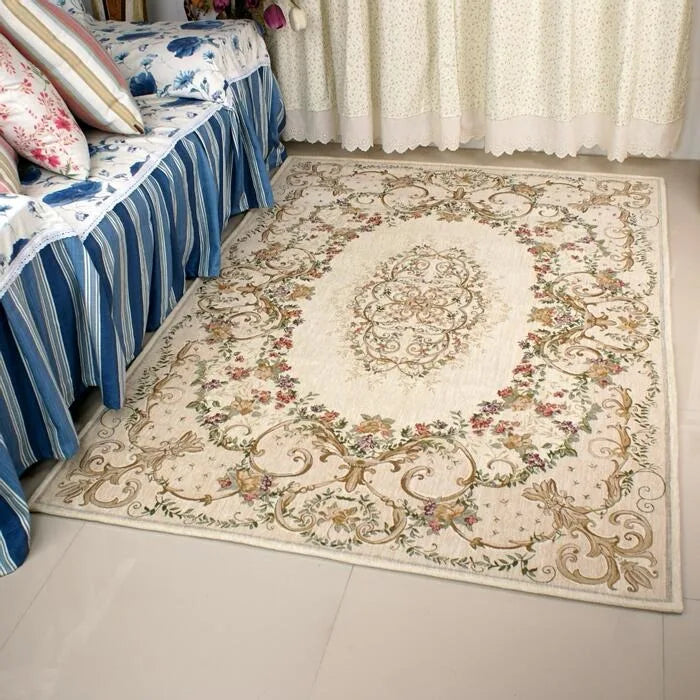 Navak Teppich Kristall-Samtteppich, europäischer Stil, schöne Blumen, Teppich, Wohnzimmer, Sofa, Schlafzimmer, Arbeitszimmer, Küche, Eingangstürmatte, rutschfest, Lig