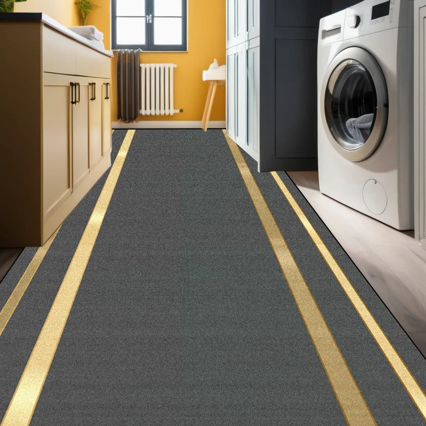Navak Teppich Moderner geometrischer Flurteppich Küchendekor Rutschfeste Läuferteppiche Badezimmer Durchgangs-Eingangstürmatte Hotellobby Lange Teppiche