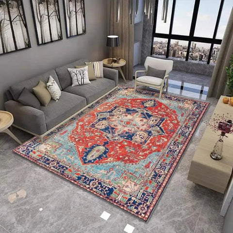 Navak Carpet Exclusive Picks Nordischer großer Teppich Wohnzimmer Retro-Stil Schlafzimmer Bodenmatte Marokkanische Wohnkultur Sofa Teetisch Großflächiger Teppich