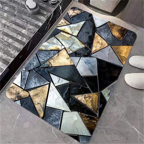 Navak Carpet Modern Simple Stone Kieselgur Badematte Badezimmerteppich Saugfähige rutschfeste Fußmatten Schnelltrocknende Dusch-Toilettenunterlage Fußmatte