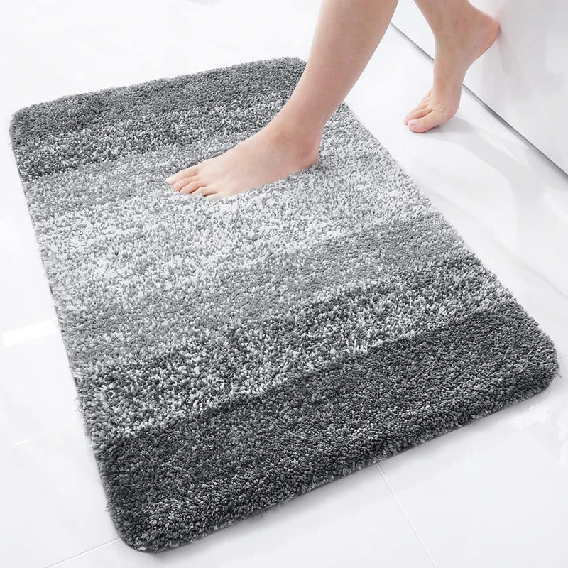 Navak Carpet Olanly Shaggy-Badematte, Mikrofaser, super saugfähig, Badezimmer-Duschvorleger, rutschfest, weiche Duschmatten, Bodenplüschteppich, Fußwaschmatte