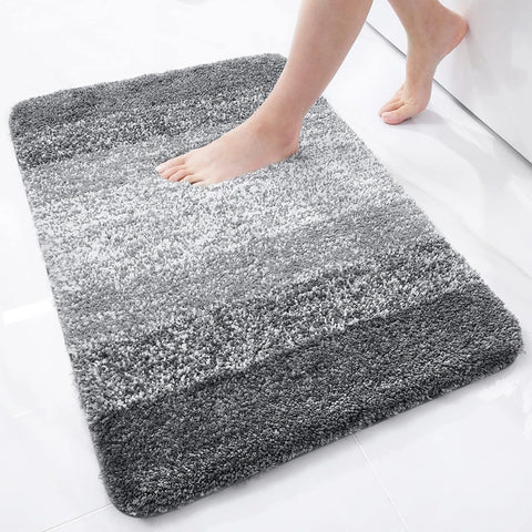 Navak Carpet Olanly Shaggy-Badematte, Mikrofaser, super saugfähig, Badezimmer-Duschvorleger, rutschfest, weiche Duschmatten, Bodenplüschteppich, Fußwaschmatte