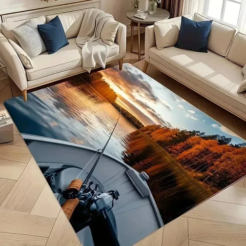 Navak Carpet 1 Stück Küchenteppich mit Zitronenmuster, rutschfeste Fußmatten, Pop-Art-Design, Wohnzimmerteppich, Badematte, Teppich für Zuhause, Waschbecken, Wäschedekor