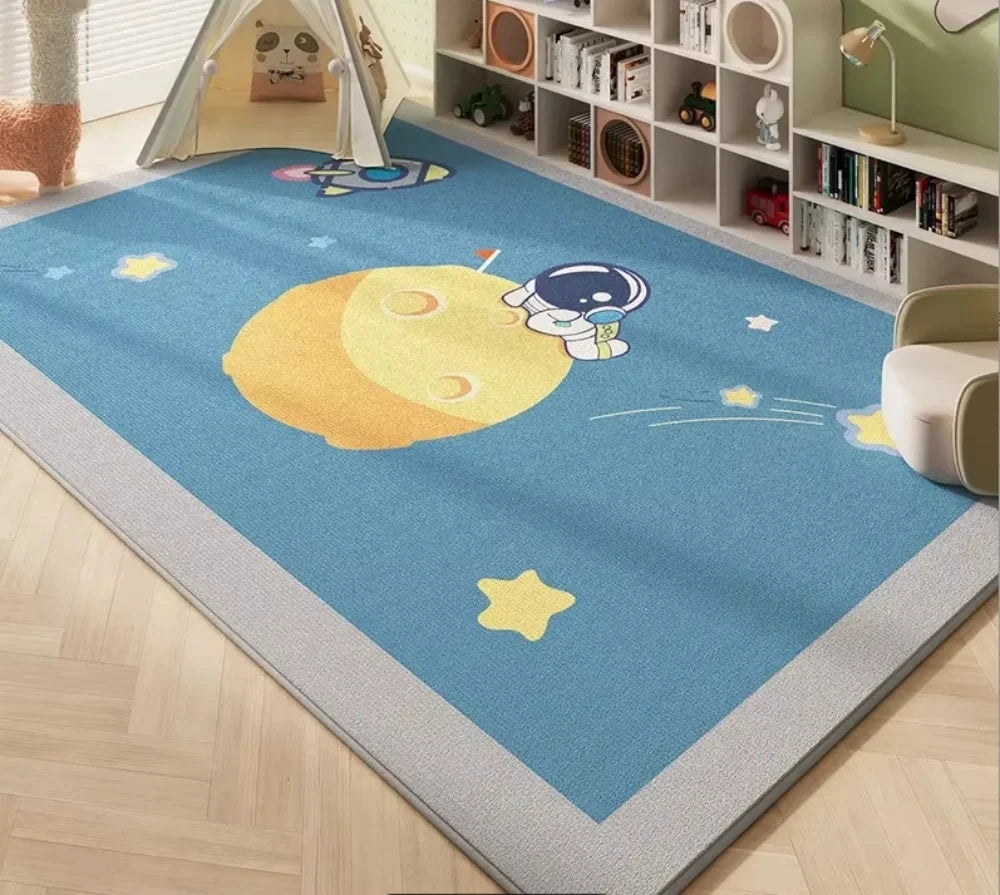 Navak Teppich Teppich Zimmer Schlafzimmer Cartoon Weltkarte Unterwasserwelt Weltraum Teppich Waschbar Rutschfester Teppich Kinder Spielmatte Heimdekoration