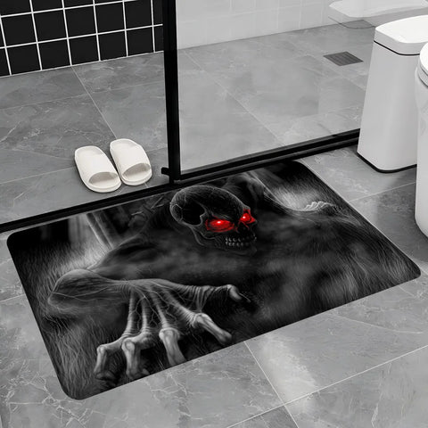 Navak Teppich Dark Horror Skull Anime Bodenteppich Nordischer Stil Home Fußmatte Badezimmer-Toilettenmatten Schlafzimmer Nachttischmatten